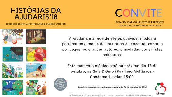HISTÓRIAS DA AJUDARIS’18 – CONVITE